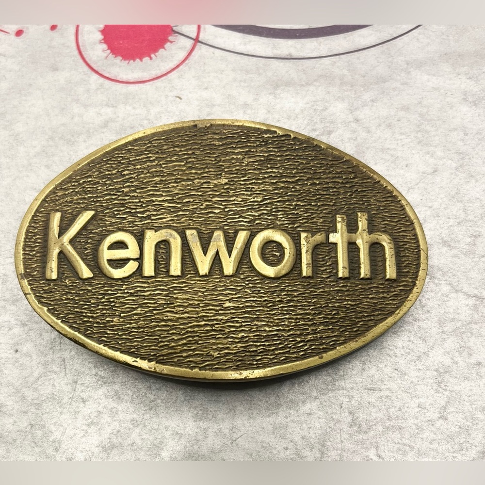 Vintage Kenworth Oval Belt Buckle GUC